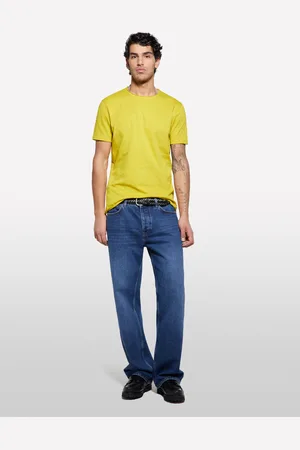 Sisley T-shirt A Maniche Corte Slim Fit Lime, Uomo