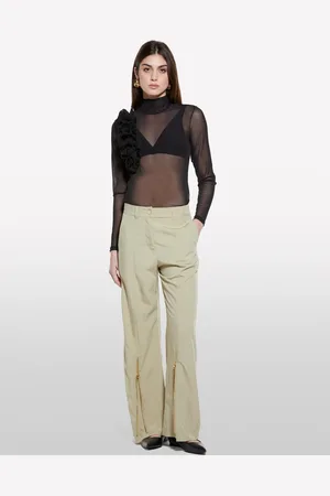 Sisley Pantaloni Palazzo Con Cerniera, Donna