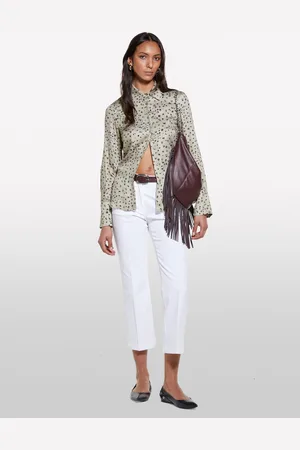 Sisley Pantaloni Flare Fit Bianchi, Donna