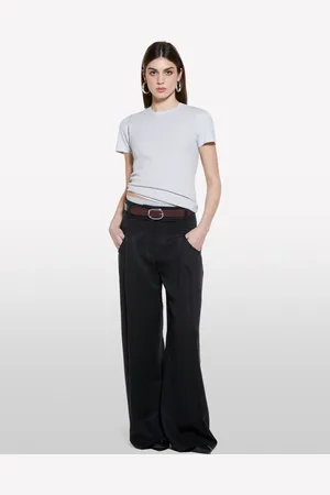 Sisley Pantaloni Fluidi Neri, Donna