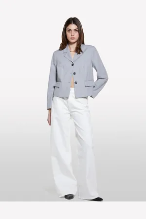 Sisley Jeans Style 72 Wide Fit Bianchi, Donna