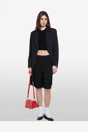 Sisley Bermuda Neri Con Tasconi, Donna