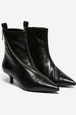 Sisley Tronchetti In Pelle Con Cerniera, Donna
