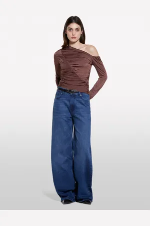 Sisley Jeans Style 72 Wide Fit Blu, Donna