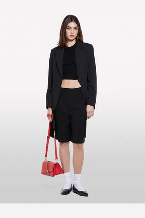 Sisley Bermuda Neri Con Tasconi, Donna