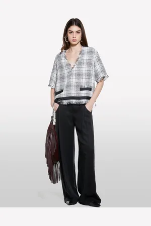 Sisley Blusa Sfrangiata, Donna