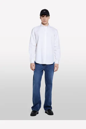 Sisley Camicia Bianca Regular Fit, Uomo