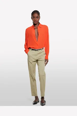 Sisley Camicia Rossa Over Fit, Donna