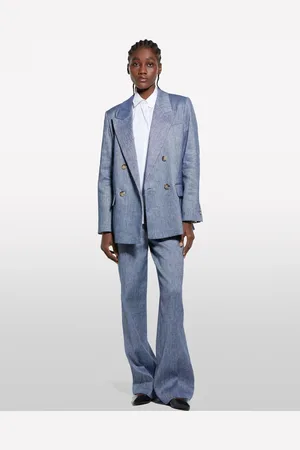 Sisley Pantaloni Palazzo Effetto Denim, Donna