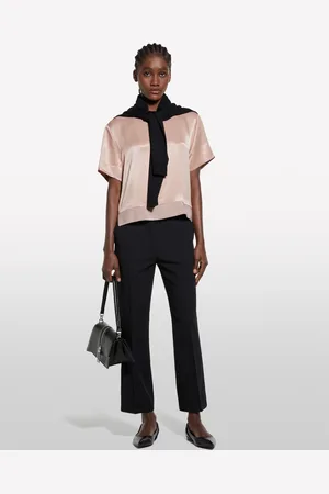 Sisley Pantaloni Flare Fit Neri, Donna