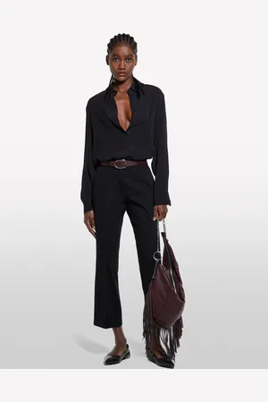 Sisley Pantaloni Flare Fit Neri, Donna