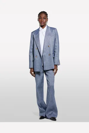 Sisley Pantaloni Palazzo Effetto Denim, Donna