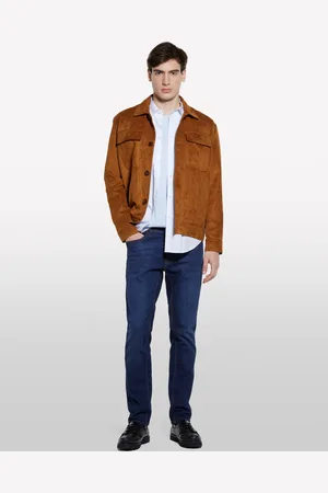 Sisley Camicia Slim Fit Stampata Bianca, Uomo