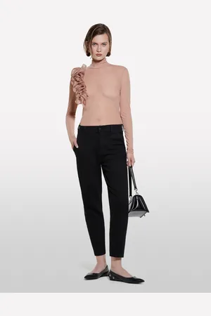 Sisley T-shirt In Tulle Nude Con Fiori, Donna