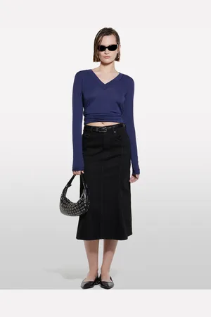Sisley T-shirt Slim Fit A Maniche Lunghe, Donna