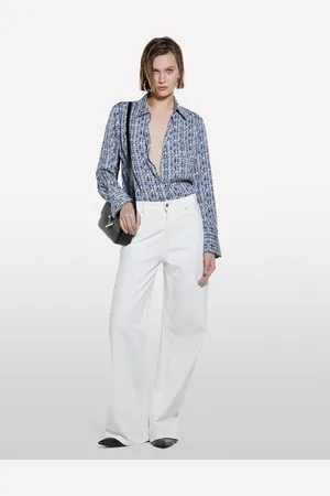 Sisley Camicia In Satin Stampato, Donna