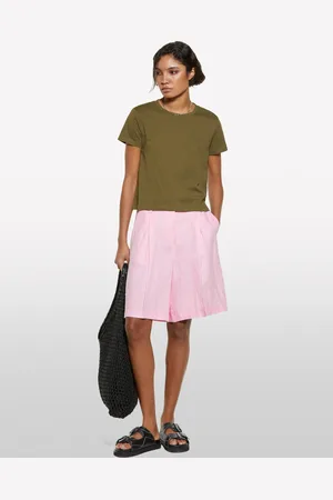 Sisley Bermuda Rosa In 100% Lino, Donna