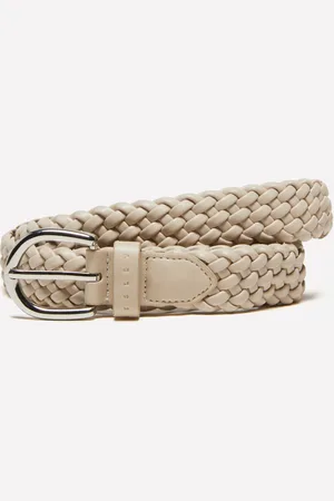 Sisley Cintura Intrecciata Bianca, Donna
