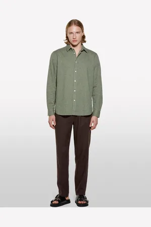 Sisley Camicia In Misto Lino , Uomo