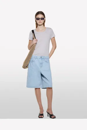 Sisley T-shirt Grigia Con Scollo Rotondo, Donna