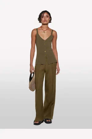 Sisley Top Con Bottoni, Donna