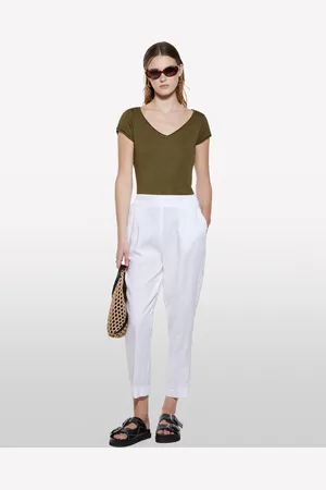 Sisley T-shirt Con Scollo A V, Donna