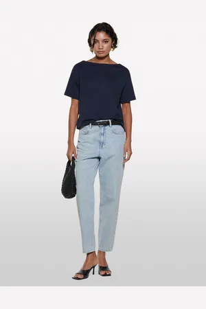 Sisley T-shirt Cropped Boxy Fit, Donna