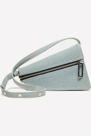 Sisley Borsa Asimmetrica In Denim Con Tracolla, Donna