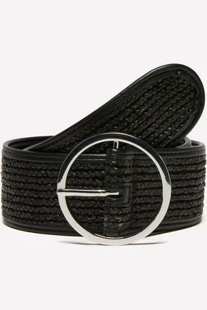 Sisley Cintura Nera Effetto Paglia, Donna