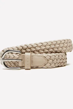 Sisley Cintura Intrecciata Bianca, Donna