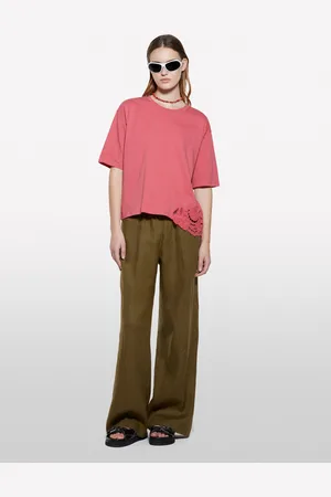 Sisley T-shirt Con Ricamo Asimmetrico, Donna