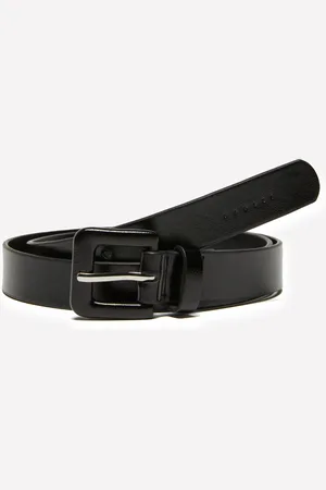 Sisley Cintura Nera Con Fibbia Lucida, Donna