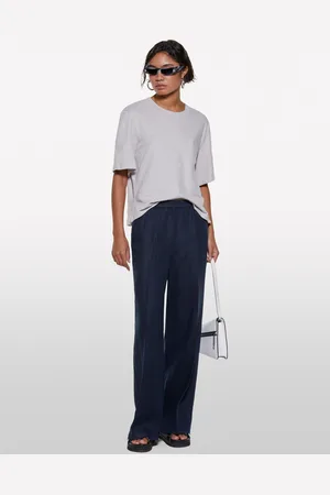 Sisley T-shirt Cropped Grigia, Donna