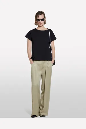 Sisley T-shirt Nera Con Taschino, Donna