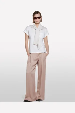 Sisley T-shirt Bianca Con Taschino, Donna