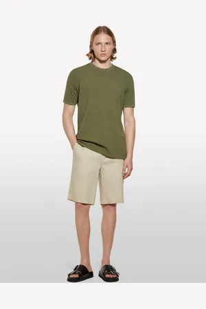 Sisley Bermuda Sabbia 100% Lino, Uomo