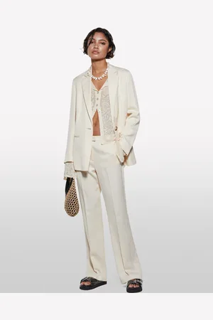 Sisley Pantaloni Sabbia Con Spacchi, Donna