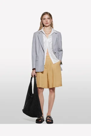 Sisley Blazer In Misto Lino, Donna