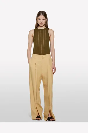 Sisley Canotta Slim Fit A Costine, Donna