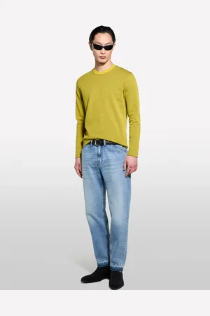 Sisley Jeans Regular Fit Blu Con Fondo Sfrangiato, Uomo