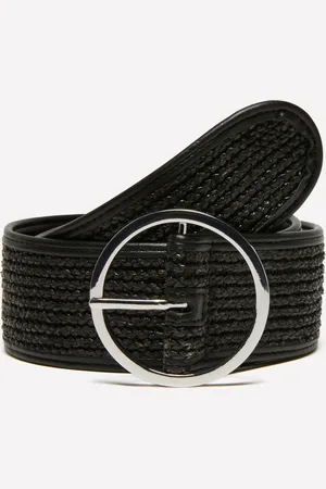 Sisley Cintura Nera Effetto Paglia, Donna