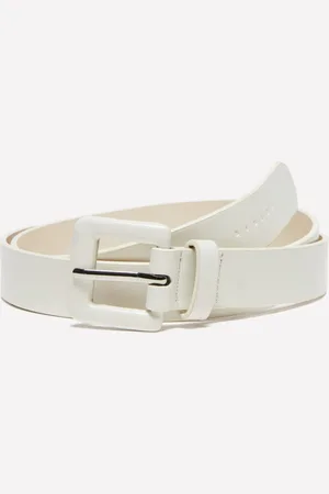 Sisley Cintura Bianca Con Fibbia Lucida, Donna
