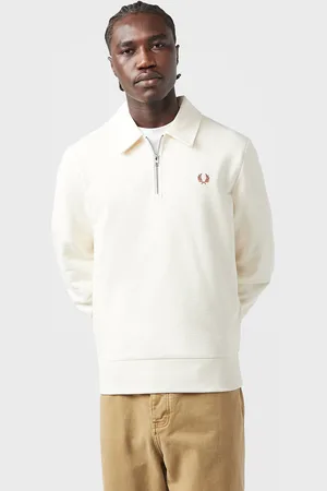 Fred Perry Zip Neck Collared Sweatshirt