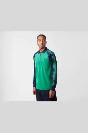 adidas 70s Velour Long Sleeve Polo Shirt