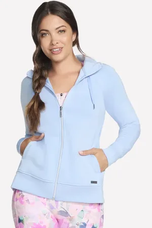 Skechers Donna Skechluxe Elevate Full Zip Giacca in Bianco/Lavanda