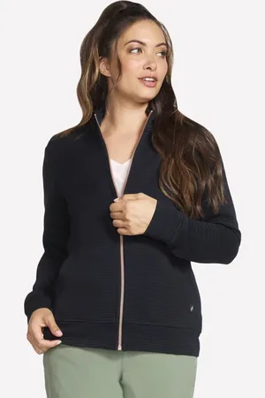 Skechers Donna The Hoodless felpa con cappuccio GO WALK Everywhere Giacca in