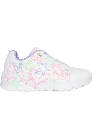 Skechers Bambina Uno Lite - My Drip Sneaker in Bianco/Multicolore