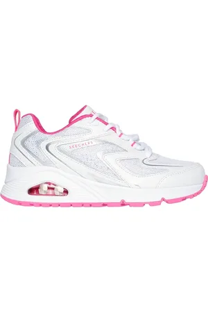 Skechers Bambina Uno - So Wavy Sneaker in Bianco/Rosa