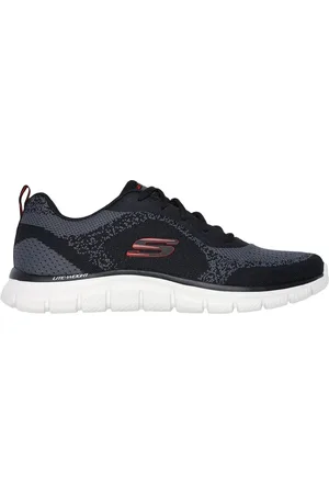 Skechers Uomo Track - Glendor Sneaker in Nero/Rosso