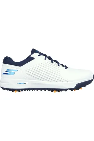 Skechers Uomo GO GOLF Arch Fit Elite Vortex Shoes in Bianco/Blu Navy Blue